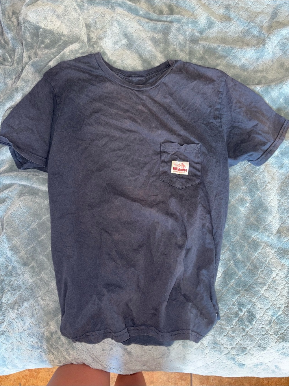 Billabong Dark Blue Pocket Tee with Logo Patch